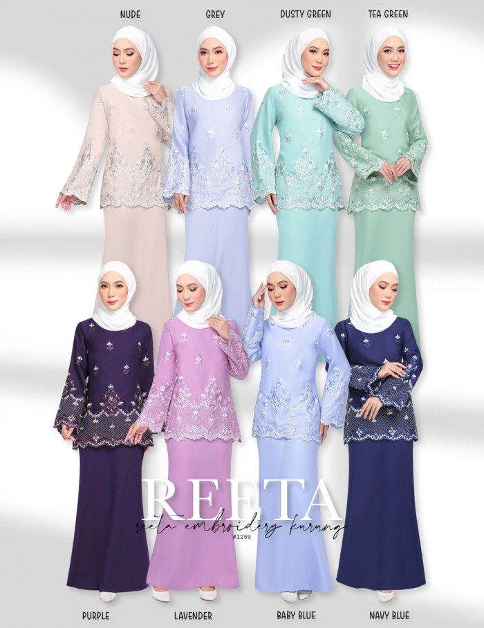 REETA EMBROIDERY KURUNG MODERN (PURPLE) 1259 / P1259