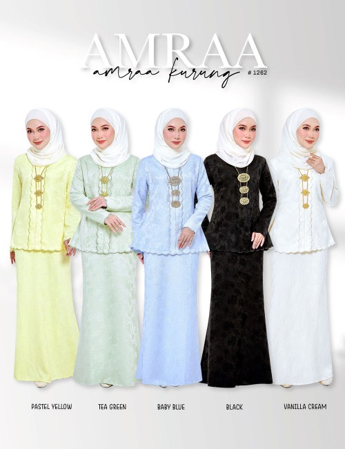 AMRAA KURUNG MODERN (BLACK) 1262 (NOT INCLUDE ACCESSORIES)