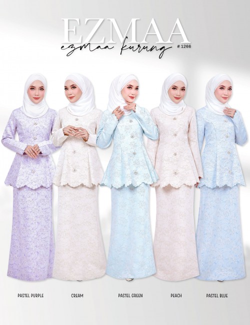 EZMAA KURUNG MODERN (PASTEL GREEN) 1266 - ( Accessories Not Included PWP add on RM4 for 4 pcs )