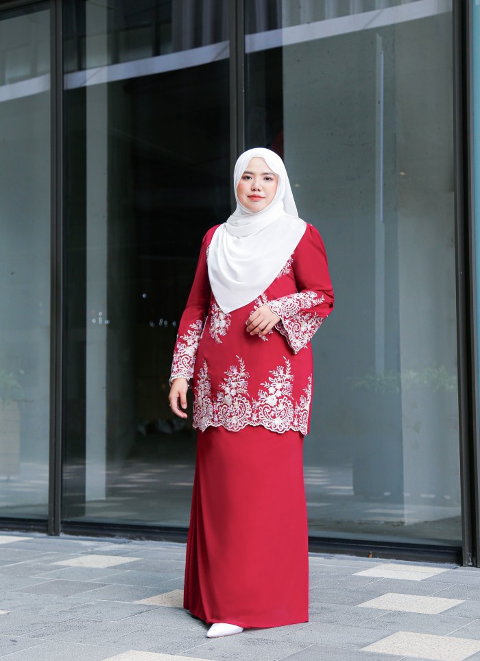 MARSYAA KURUNG MODERN(MAROON) 776/P776