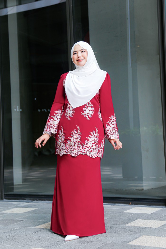 MARSYAA KURUNG MODERN(MAROON) 776/P776