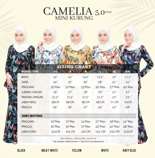 CAMELIA 5.0 MINI KURUNG (WHITE) 103