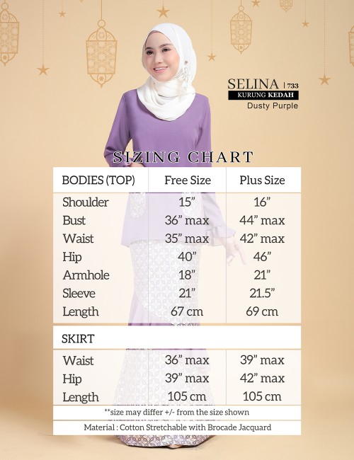 SELINA KURUNG KEDAH(PASTEL PINK) P733#