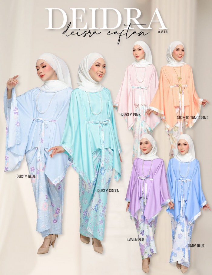 DEIDRA KAFTAN KURUNG (BABY BLUE) 814