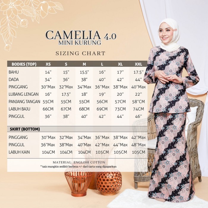 CAMELIA 4.0 MINI KURUNG (C44)