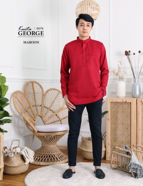 KURTA GEORGE (MAROON) 9076