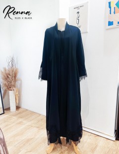 RENNA JUBAH WITH CARDIGAN (BLACK) 9125