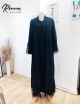 RENNA JUBAH WITH CARDIGAN (BLACK) 9125