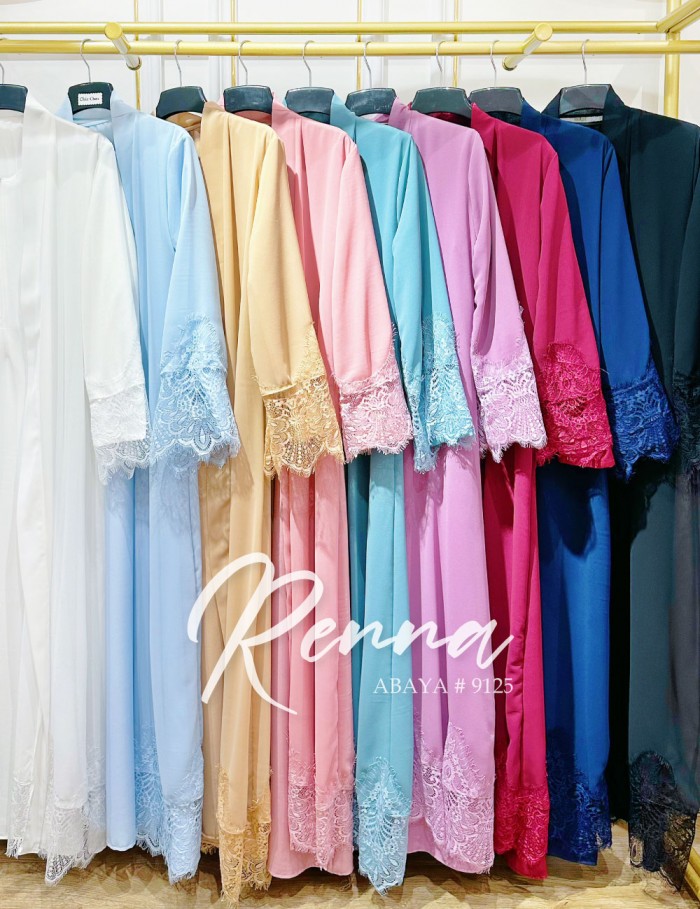 RENNA JUBAH WITH CARDIGAN (WHITE) 9125