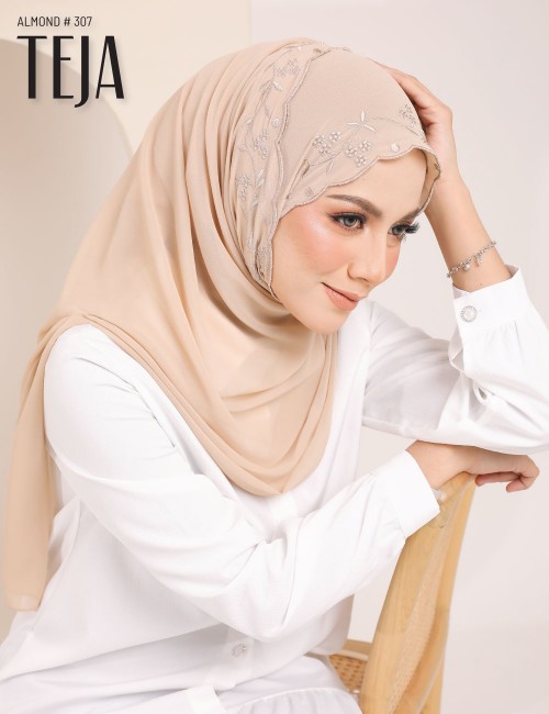 TEJA EMBROIDERY SHAWL (ALMOND) 307