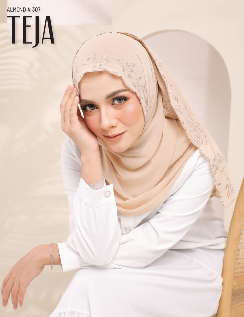 TEJA EMBROIDERY SHAWL (ALMOND) 307