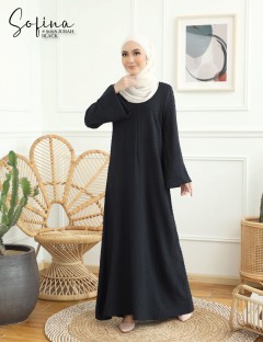 SOFINA JUBAH (BLACK) 9098#