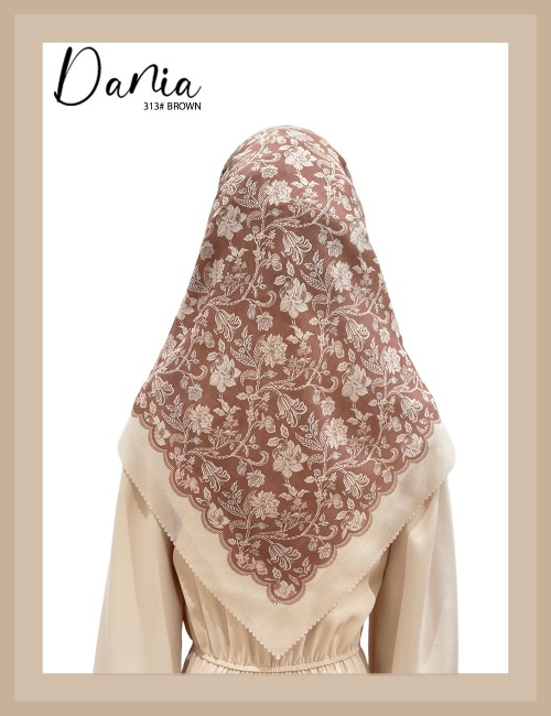 DANIA BAWAL PRINTED COTTON (BROWN) 313