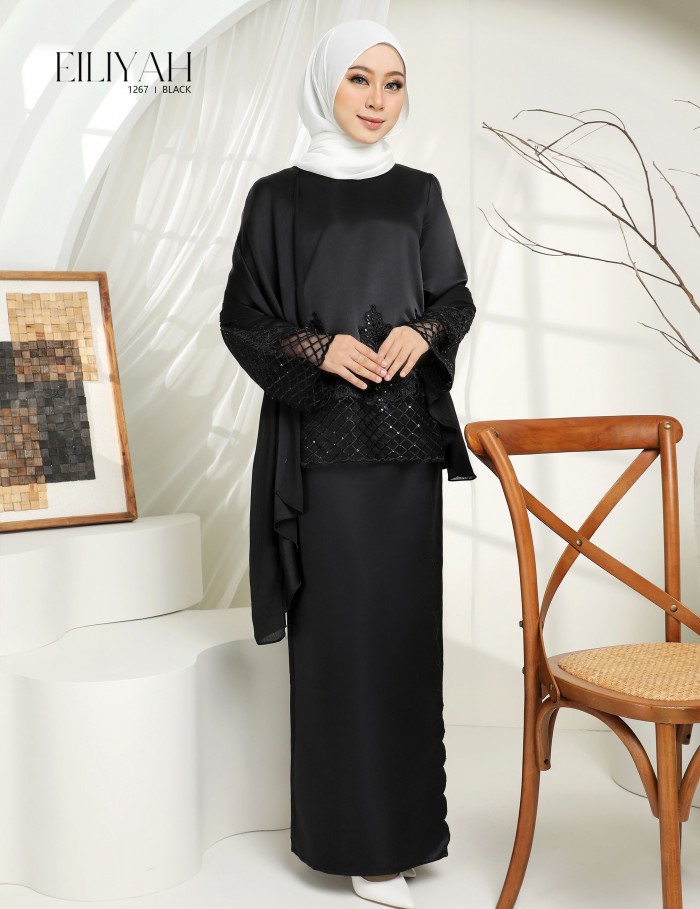 EILIYAH KURUNG MODERN (BLACK) 1267#