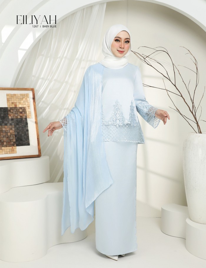 EILIYAH KURUNG MODERN (BABY BLUE) 1267#