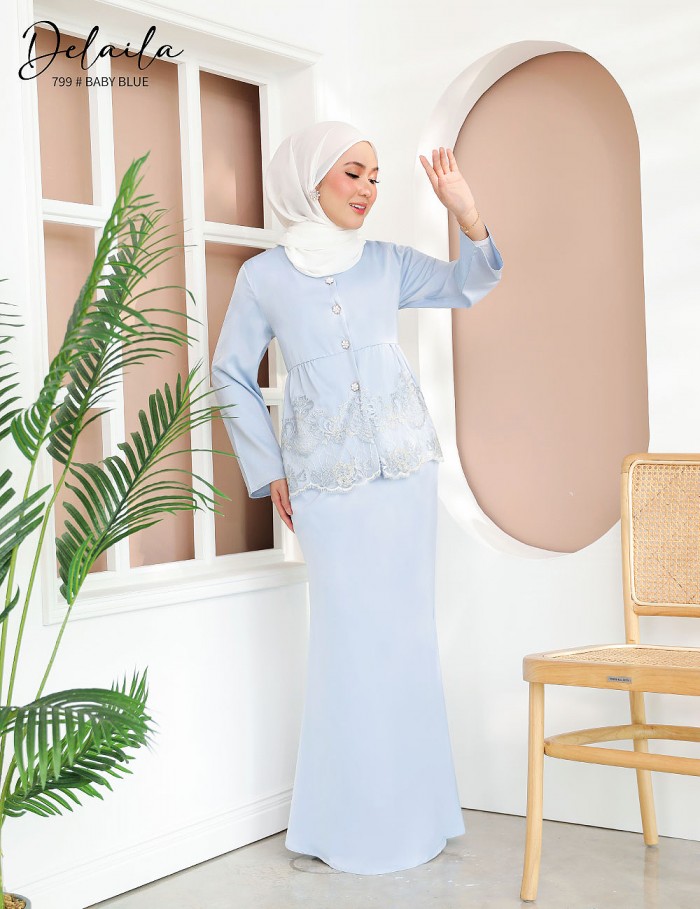 DELAILA KURUNG MODERN (BABY BLUE) 799 / P799