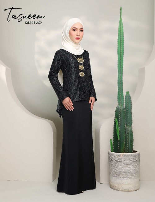 TASNEEM DRESS (BLACK) 1233 / P1233