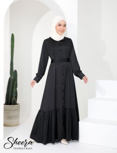 SHEERA 3 WAY DRESS WITH BELT (BLACK) 789 / P789