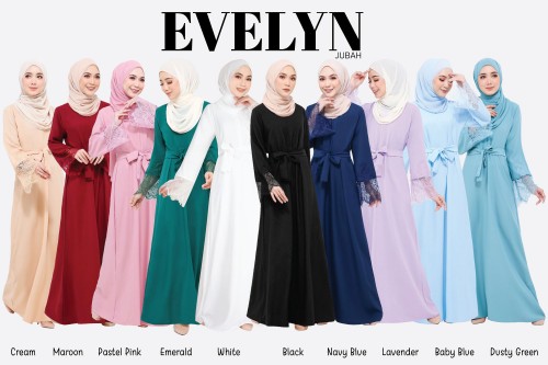 EVELYN LACE DRESS (BABY BLUE) 9085