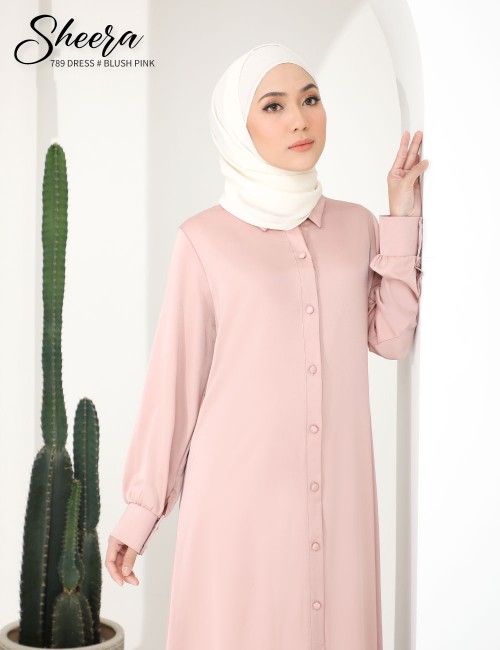 SHEERA 3 WAY DRESS WITH BELT (BLUSH PINK) 789 / P789