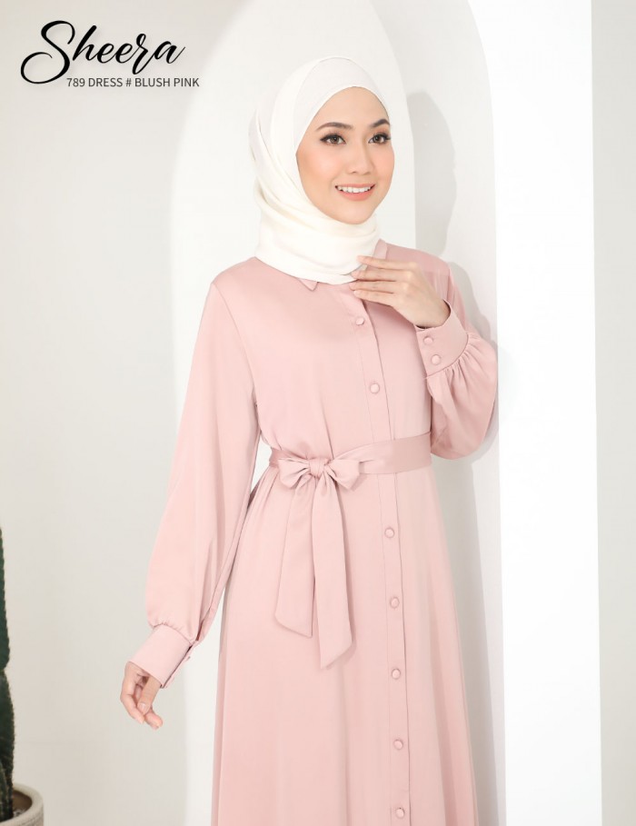 SHEERA 3 WAY DRESS WITH BELT (BLUSH PINK) 789 / P789