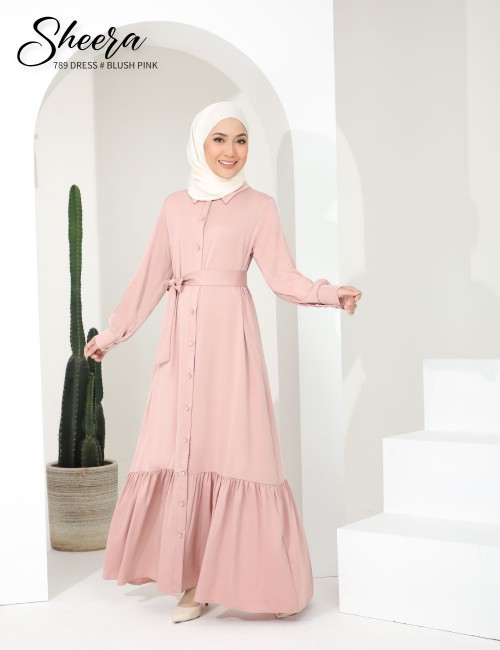 SHEERA 3 WAY DRESS WITH BELT (BLUSH PINK) 789 / P789