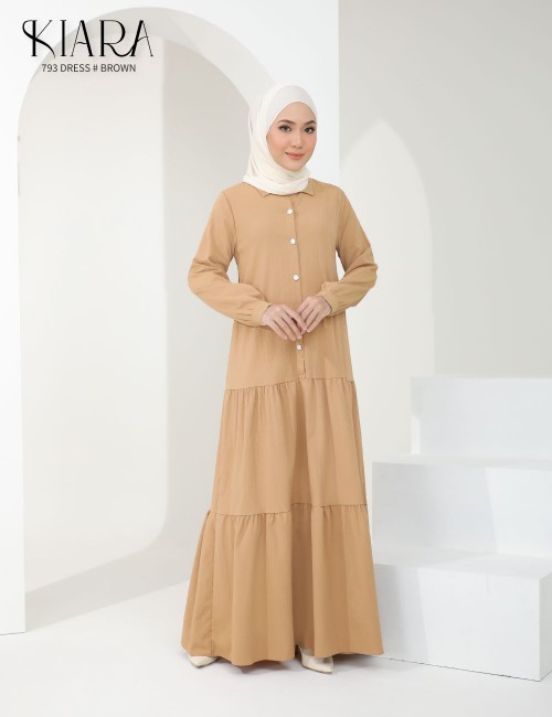 KIARA DRESS (BROWN) 793 / P793