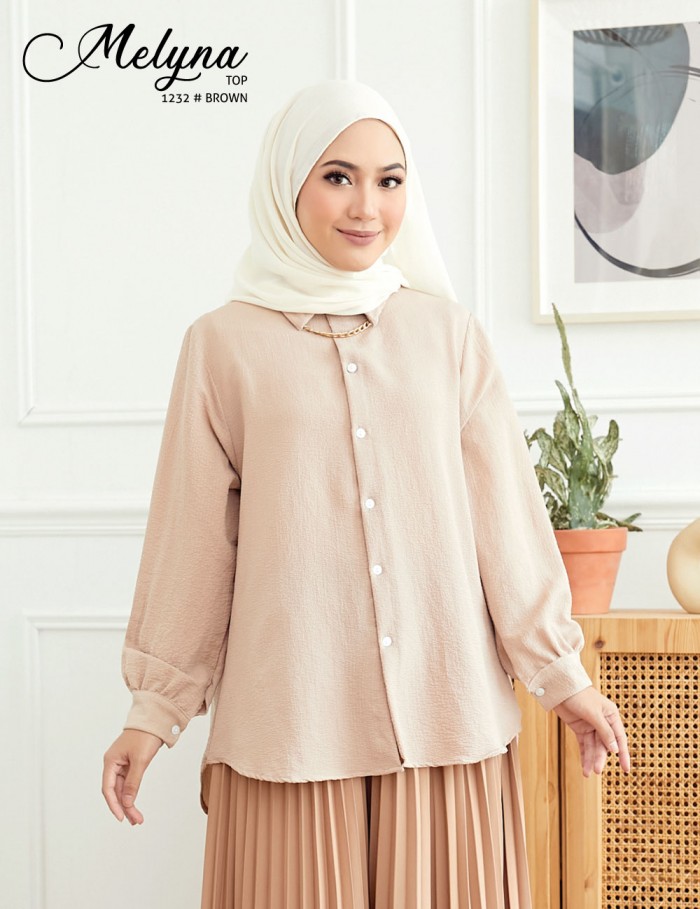 MELYNA TOP (BROWN) 1232