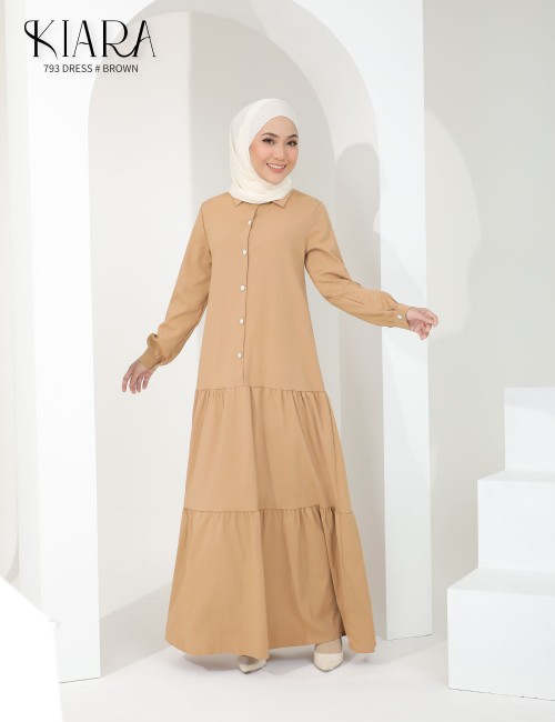 KIARA DRESS (BROWN) 793 / P793