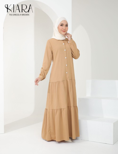 KIARA DRESS (BROWN) 793 / P793