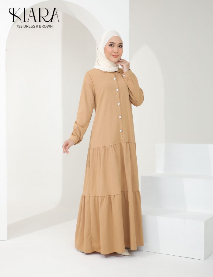 KIARA DRESS (BROWN) 793 / P793