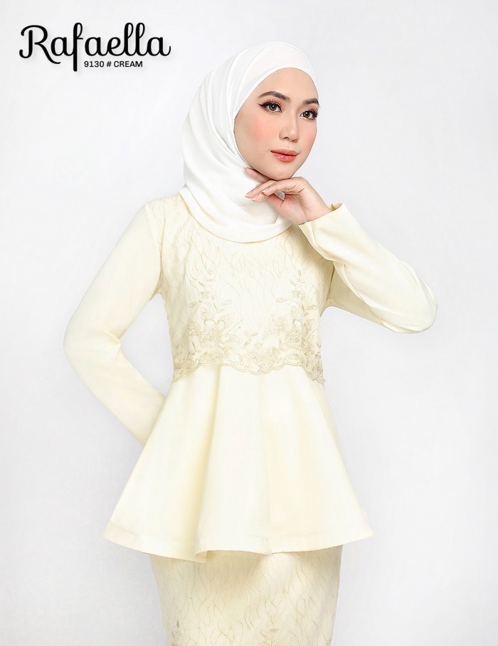 RAFAELLA PEPLUM SET (CREAM) 9130