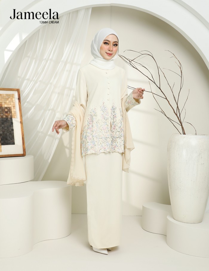 JAMEELA KURUNG MODERN (CREAM) 1268