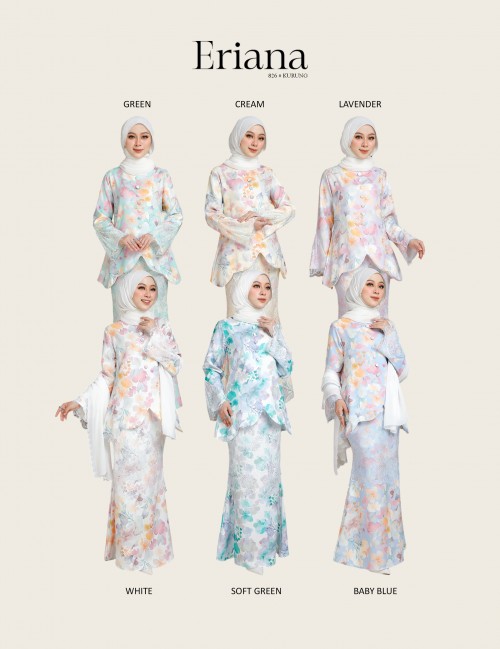 ERIANA KURUNG MODERN (WHITE) 826#