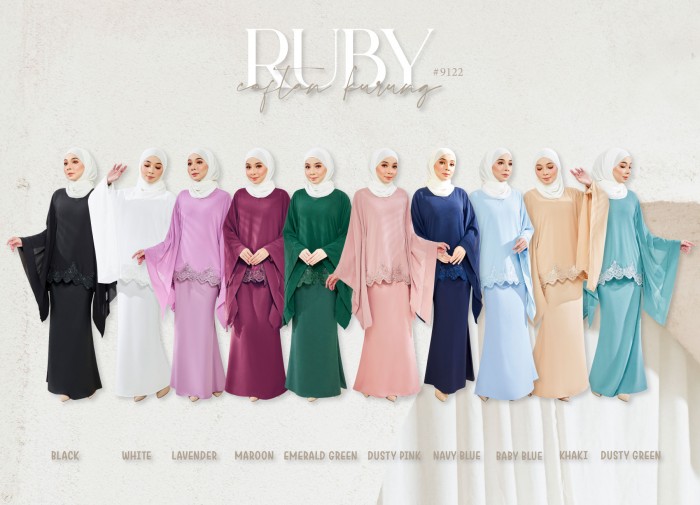 RUBY KURUNG MODERN (NAVY BLUE) 9122