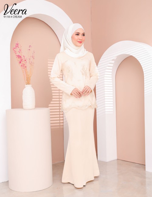 VEERA KURUNG MODERN (CREAM) 9118 / P9118