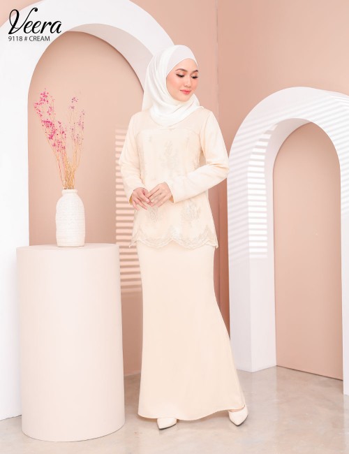 VEERA KURUNG MODERN (CREAM) 9118 / P9118