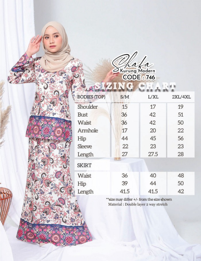 SHAFA KURUNG (CREAM) 746 / P746 / SP746