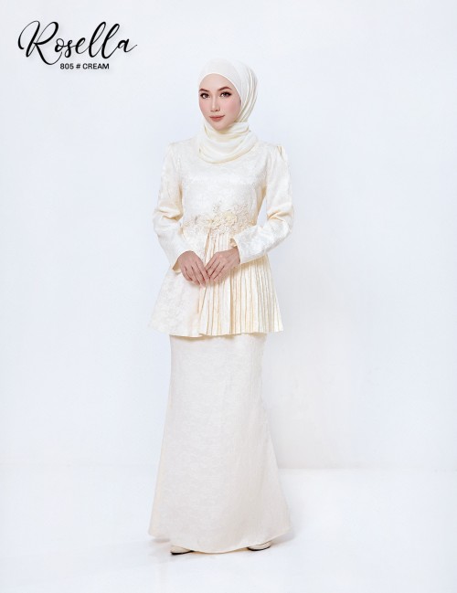 ROSELLA KURUNG MODERN (CREAM) 805