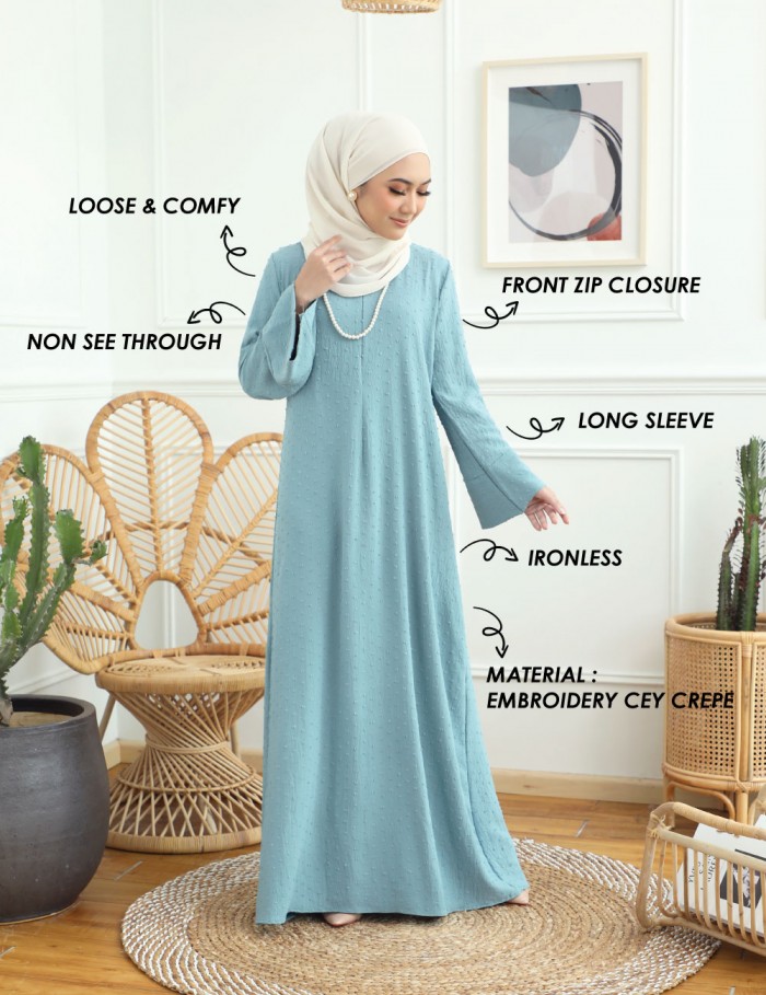 SOFINA JUBAH (CREAM) 9098#