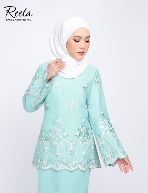 REETA EMBROIDERY KURUNG MODERN (DUSTY GREEN) 1259 / P1259