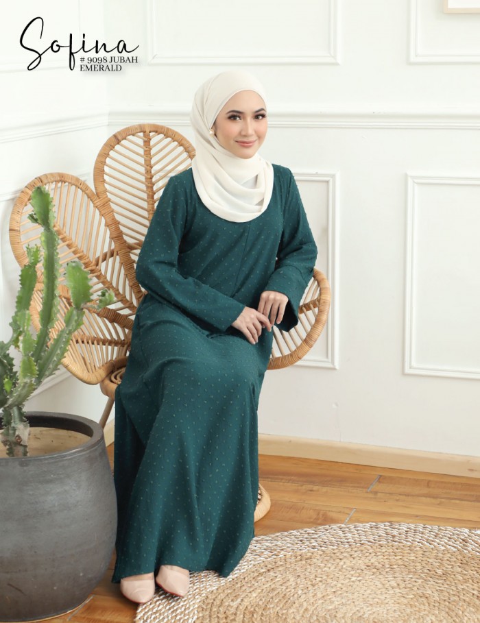 SOFINA JUBAH (EMERALD) 9098#