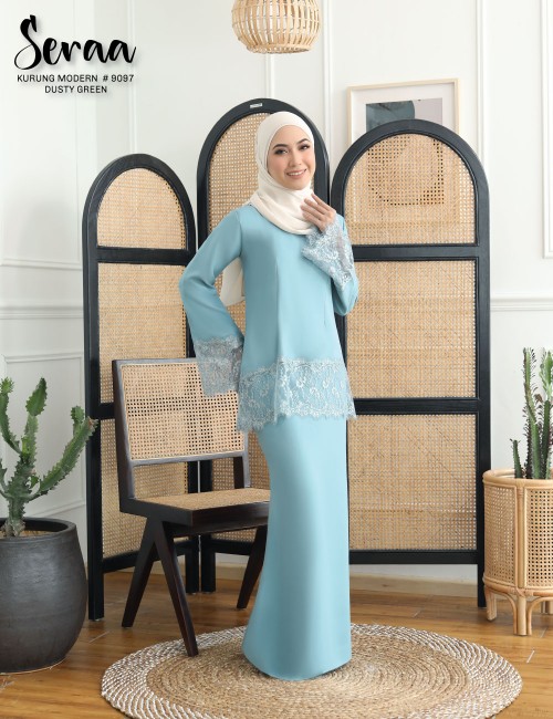 SERAA KURUNG MODERN (DUSTY GREEN) 9097#