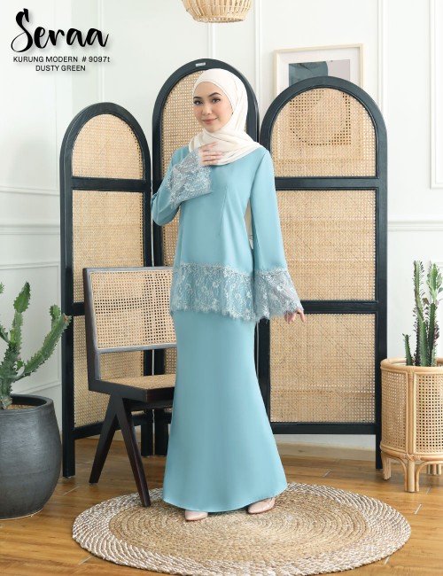 SERAA KURUNG MODERN (DUSTY GREEN) 9097#