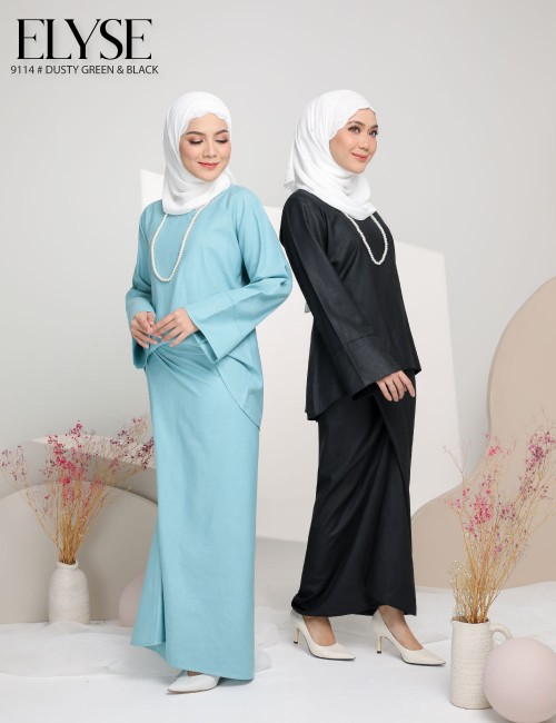 ELYSE PARIO KURUNG (DUSTY GREEN) 9114