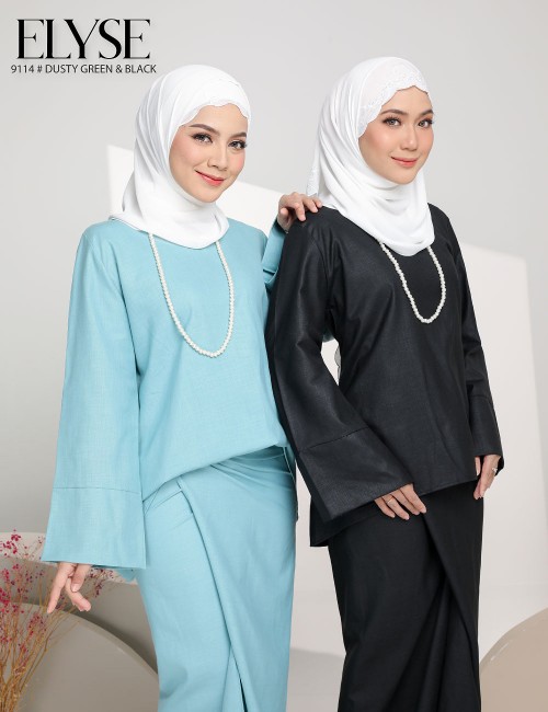 ELYSE PARIO KURUNG (DUSTY GREEN) 9114