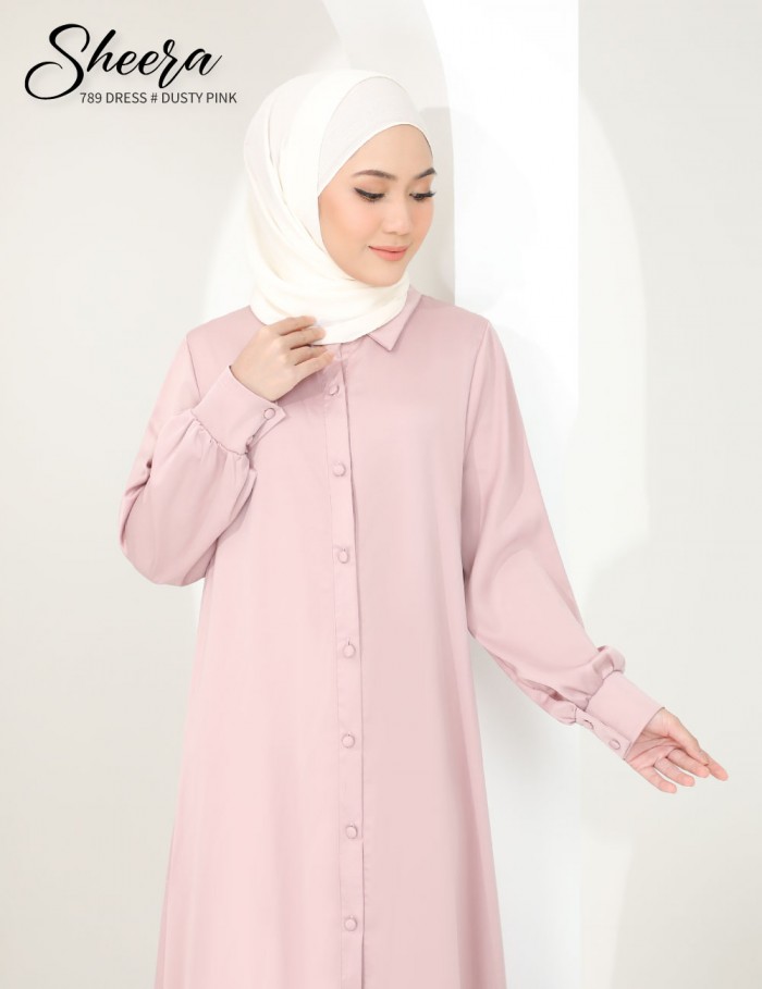 SHEERA 3 WAY DRESS WITH BELT (DUSTY PINK) 789 / P789