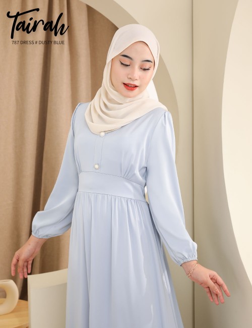 TAIRAH DRESS (DUSTY BLUE) 787 / P787