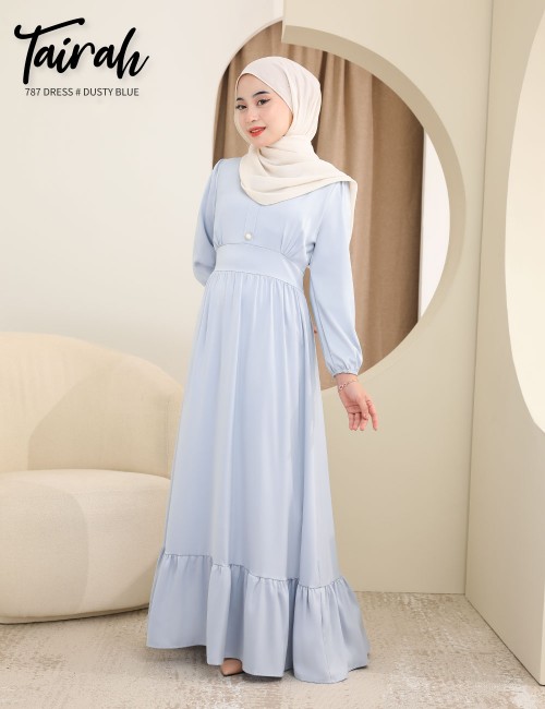 TAIRAH DRESS (DUSTY BLUE) 787 / P787