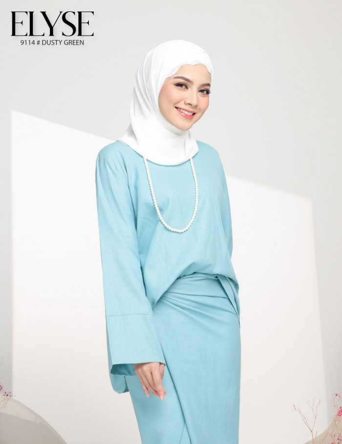 ELYSE PARIO KURUNG (DUSTY GREEN) 9114